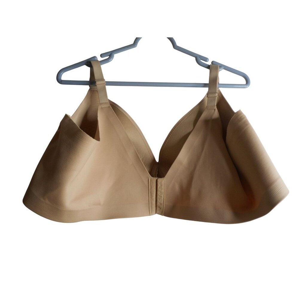 Cacique 46DD Bra underwire lightly lined full coverage beige back smoother - Picture 2 of 6